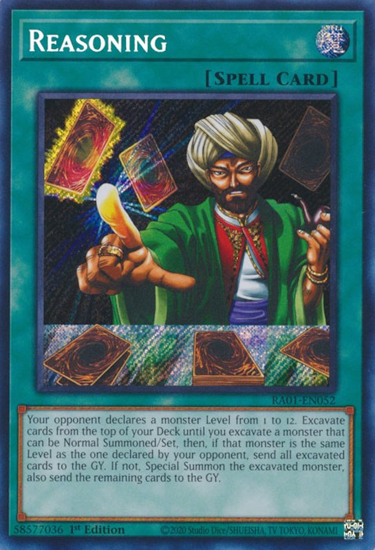 Reasoning [RA01-EN052] Secret Rare | GnG Games