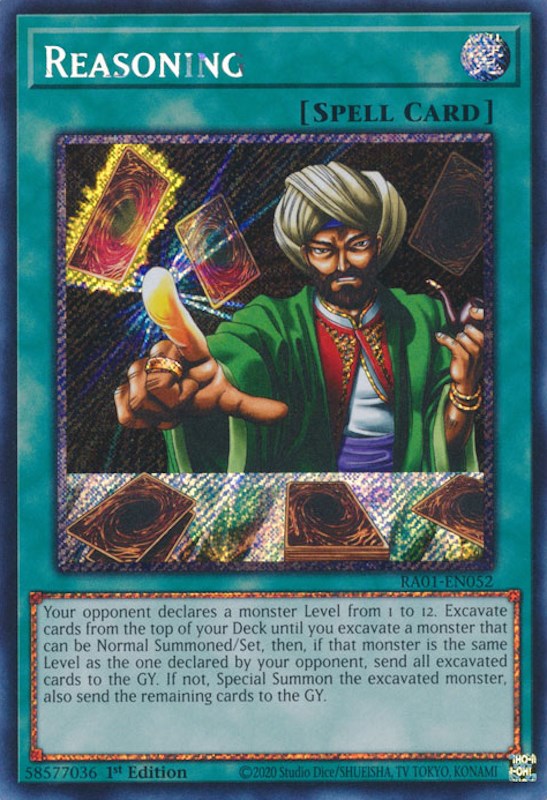 Reasoning [RA01-EN052] Platinum Secret Rare | GnG Games