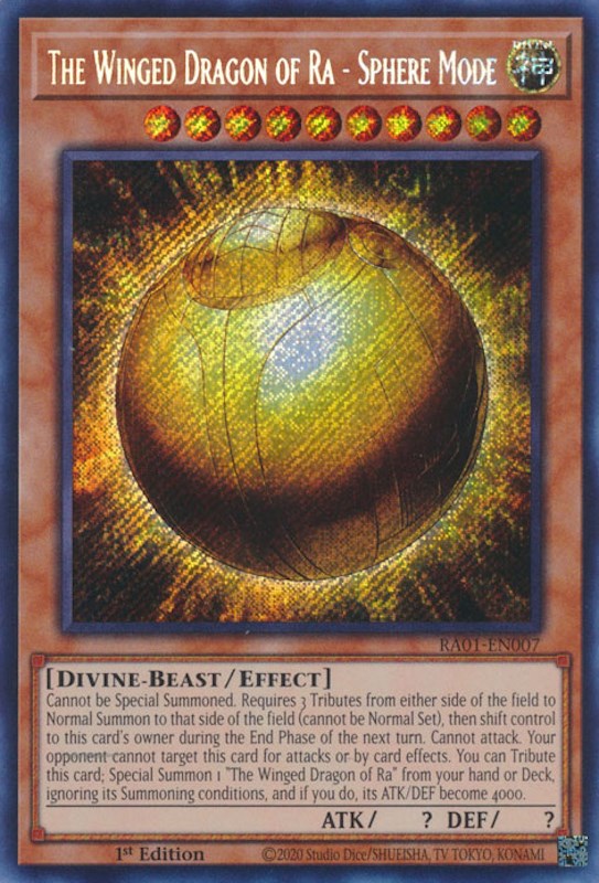 The Winged Dragon of Ra - Sphere Mode [RA01-EN007] Secret Rare | GnG Games