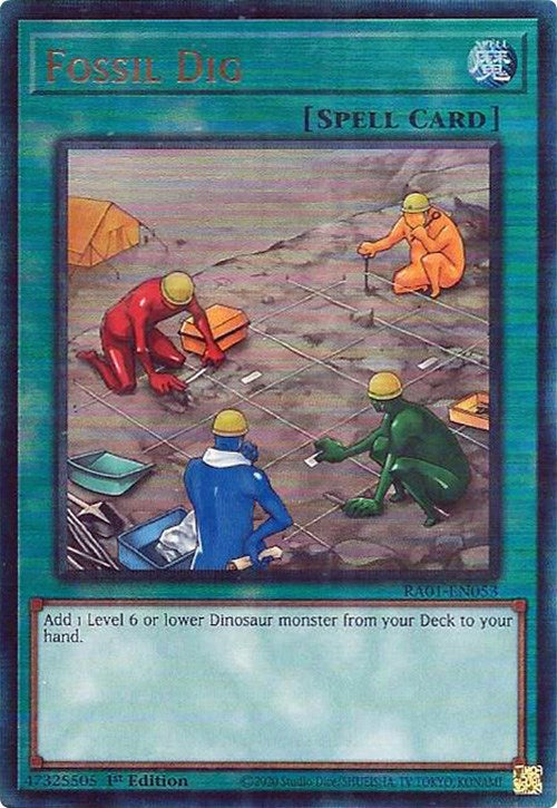 Fossil Dig [RA01-EN053] Prismatic Ultimate Rare | GnG Games