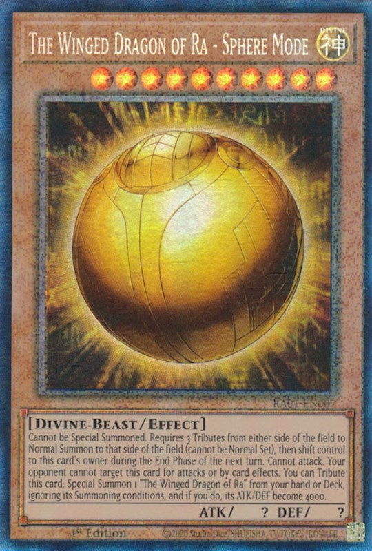 The Winged Dragon of Ra - Sphere Mode [RA01-EN007] Prismatic Collector's Rare | GnG Games