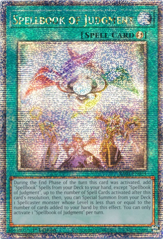 Spellbook of Judgment [RA01-EN054] Quarter Century Secret Rare | GnG Games