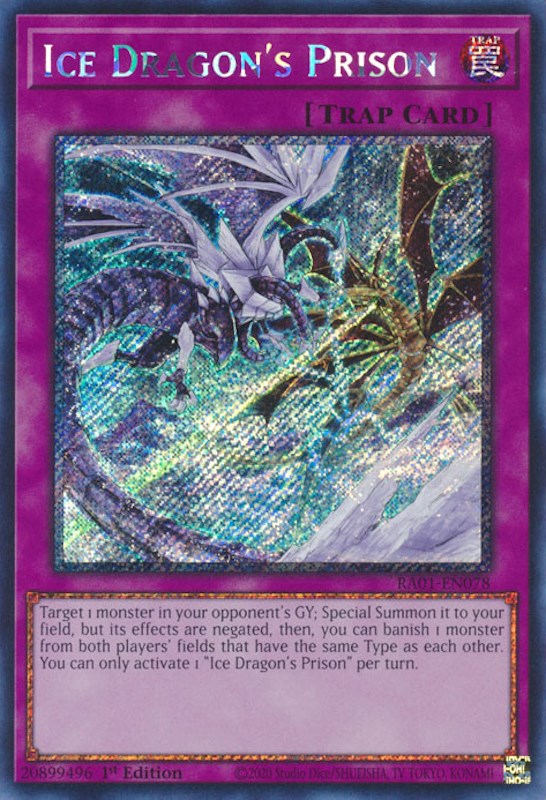 Ice Dragon's Prison [RA01-EN078] Platinum Secret Rare | GnG Games