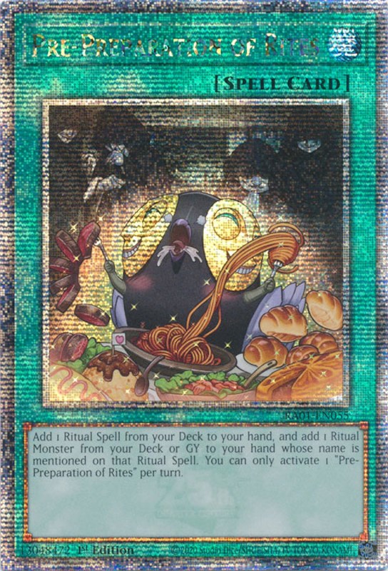 Pre-Preparation of Rites [RA01-EN055] Quarter Century Secret Rare | GnG Games