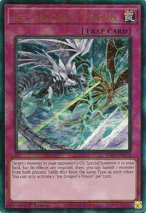 Ice Dragon's Prison [RA01-EN078] Prismatic Ultimate Rare | GnG Games