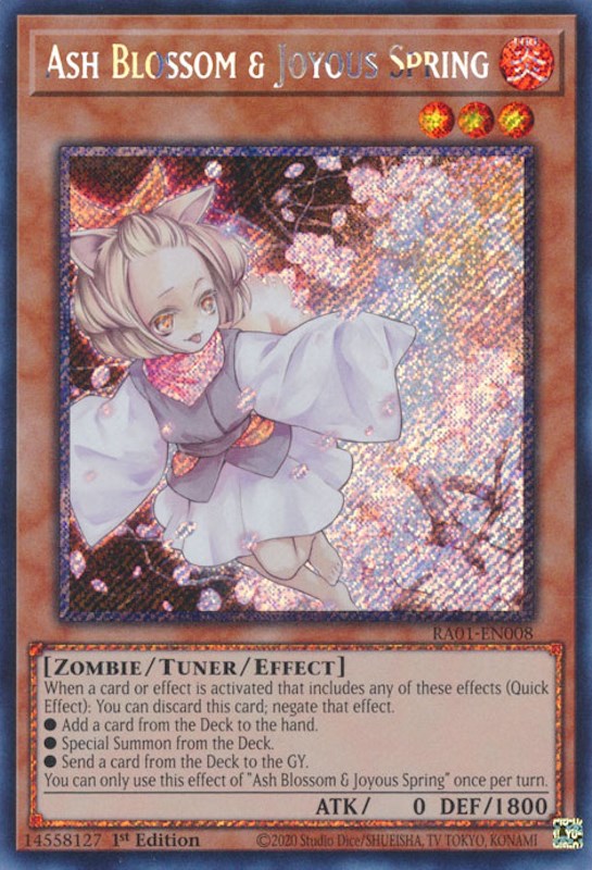 Ash Blossom & Joyous Spring [RA01-EN008] Platinum Secret Rare | GnG Games