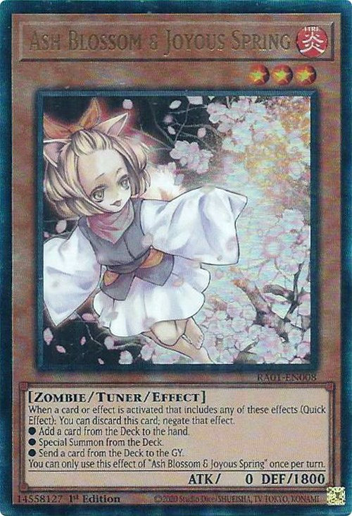 Ash Blossom & Joyous Spring [RA01-EN008] Prismatic Ultimate Rare | GnG Games