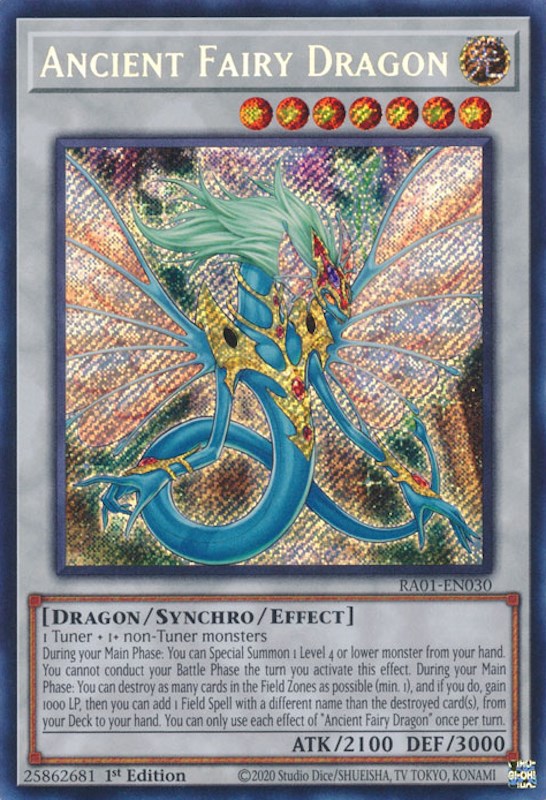 Ancient Fairy Dragon [RA01-EN030] Secret Rare | GnG Games