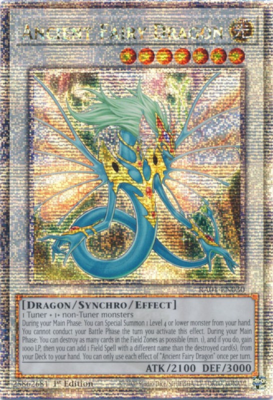 Ancient Fairy Dragon [RA01-EN030] Quarter Century Secret Rare | GnG Games