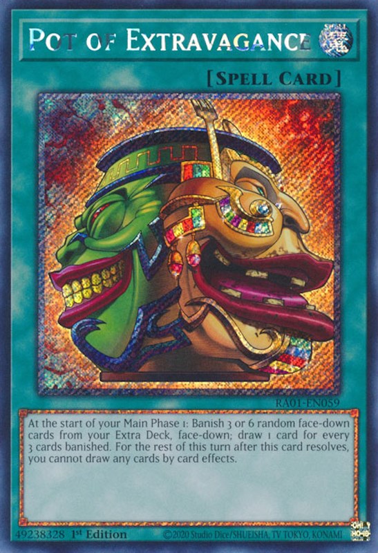 Pot of Extravagance [RA01-EN059] Platinum Secret Rare | GnG Games