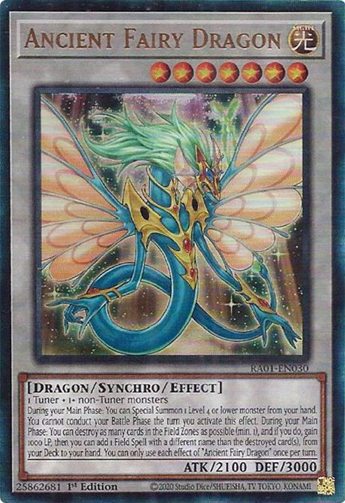 Ancient Fairy Dragon [RA01-EN030] Prismatic Ultimate Rare | GnG Games