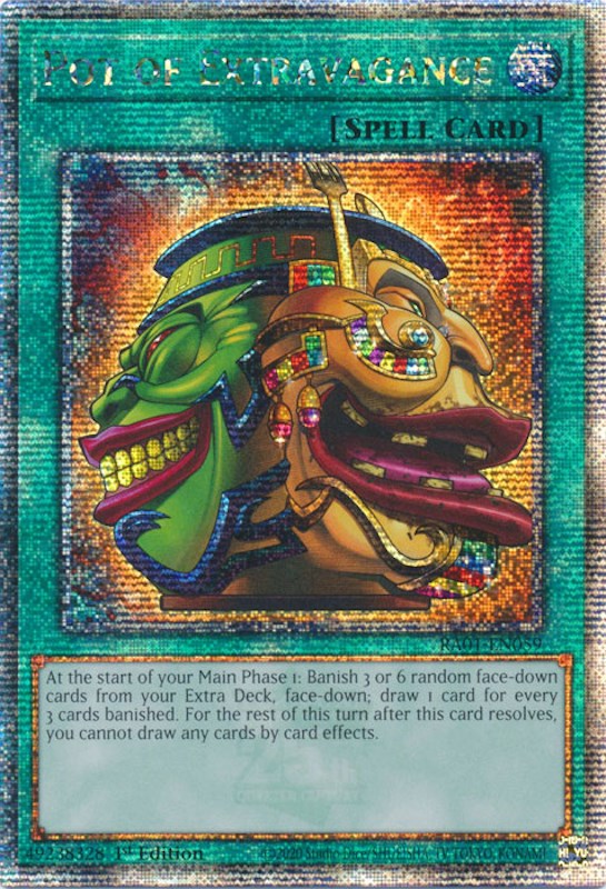 Pot of Extravagance [RA01-EN059] Quarter Century Secret Rare | GnG Games