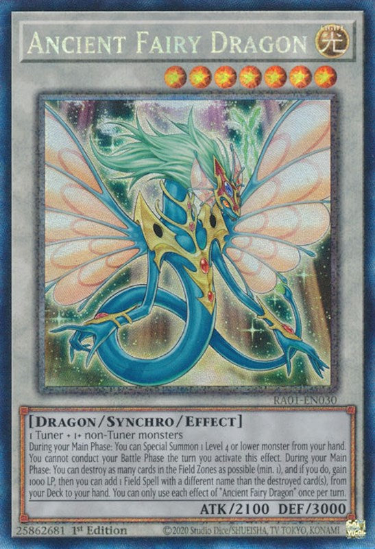 Ancient Fairy Dragon [RA01-EN030] Prismatic Collector's Rare | GnG Games