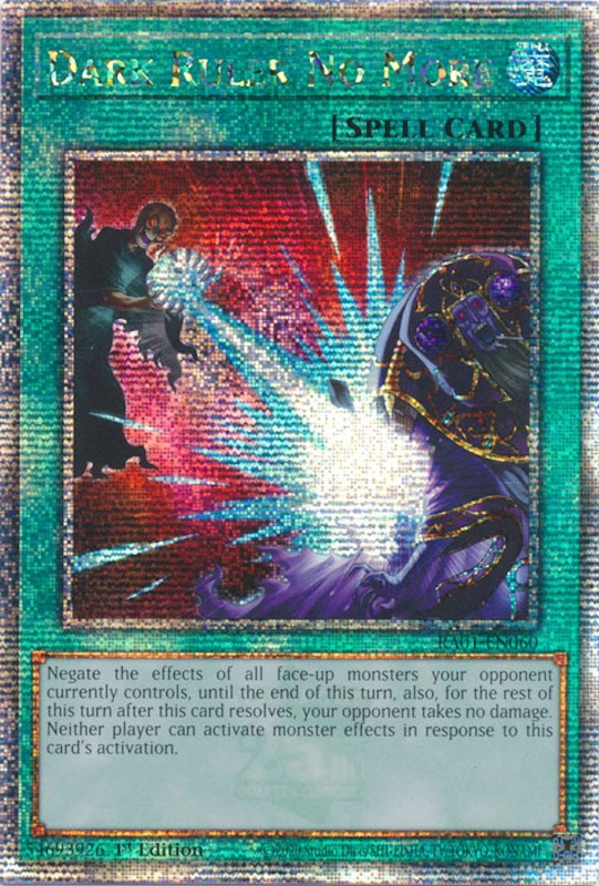 Dark Ruler No More [RA01-EN060] Quarter Century Secret Rare | GnG Games