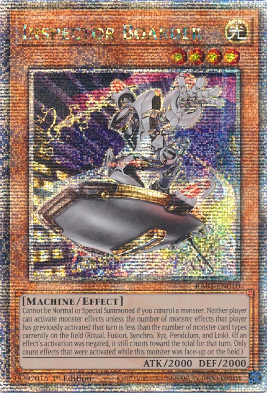 Inspector Boarder [RA01-EN010] Quarter Century Secret Rare | GnG Games