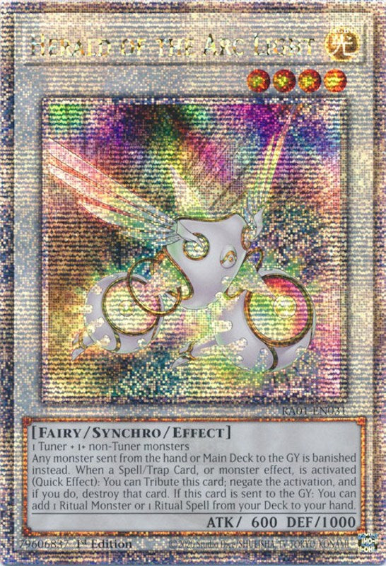 Herald of the Arc Light [RA01-EN031] Quarter Century Secret Rare | GnG Games