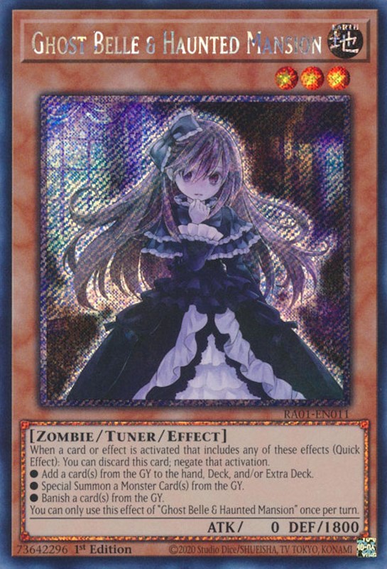 Ghost Belle & Haunted Mansion [RA01-EN011] Platinum Secret Rare | GnG Games