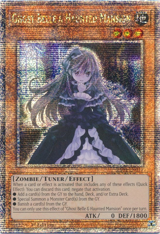 Ghost Belle & Haunted Mansion [RA01-EN011] Quarter Century Secret Rare | GnG Games