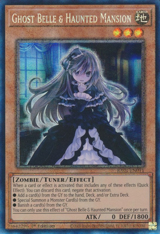 Ghost Belle & Haunted Mansion [RA01-EN011] Prismatic Collector's Rare | GnG Games