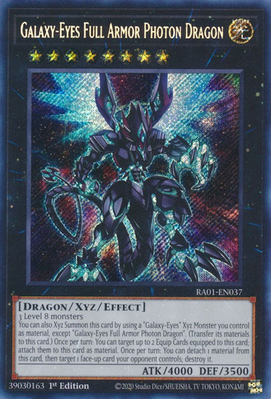 Galaxy-Eyes Full Armor Photon Dragon [RA01-EN037] Secret Rare | GnG Games