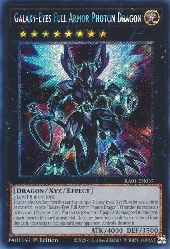 Galaxy-Eyes Full Armor Photon Dragon [RA01-EN037] Platinum Secret Rare | GnG Games