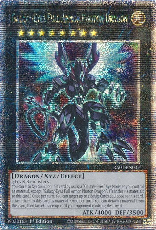 Galaxy-Eyes Full Armor Photon Dragon [RA01-EN037] Quarter Century Secret Rare | GnG Games