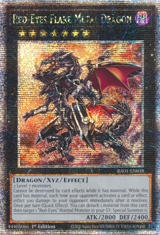 Red-Eyes Flare Metal Dragon [RA01-EN038] Quarter Century Secret Rare | GnG Games