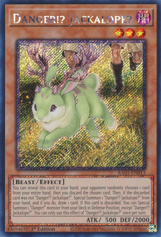 Danger!? Jackalope? [RA01-EN013] Platinum Secret Rare | GnG Games