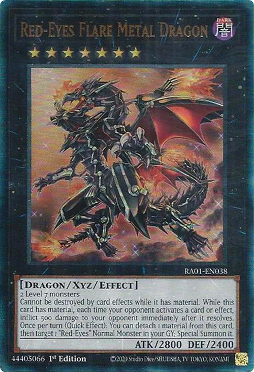 Red-Eyes Flare Metal Dragon [RA01-EN038] Prismatic Ultimate Rare | GnG Games