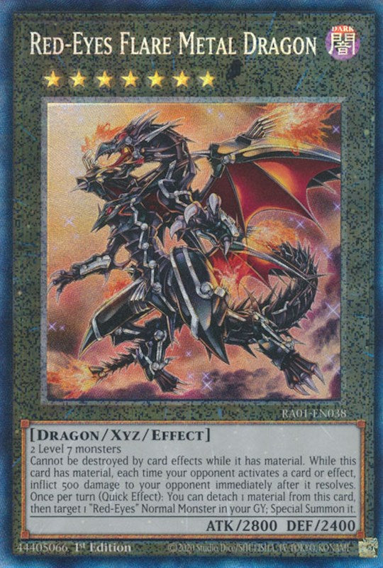 Red-Eyes Flare Metal Dragon [RA01-EN038] Prismatic Collector's Rare | GnG Games