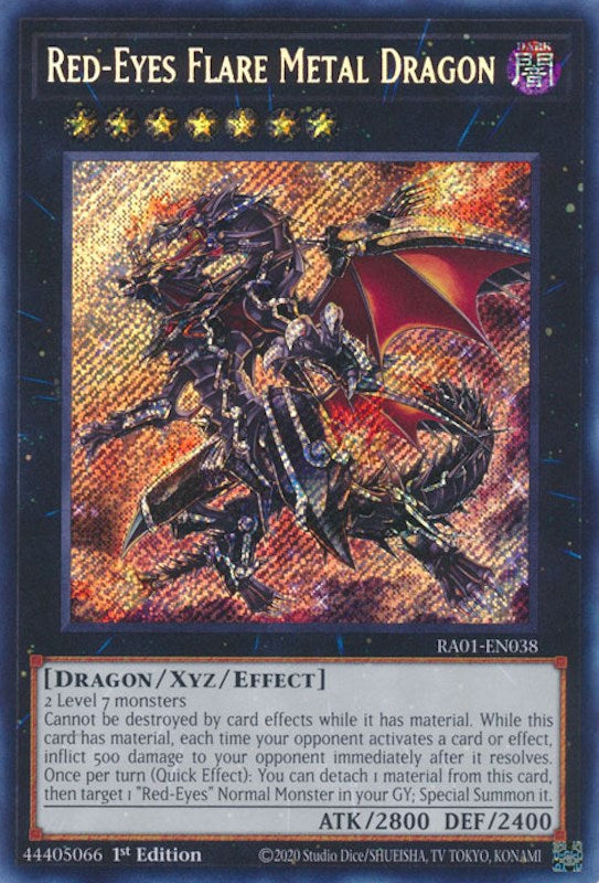 Red-Eyes Flare Metal Dragon [RA01-EN038] Secret Rare | GnG Games