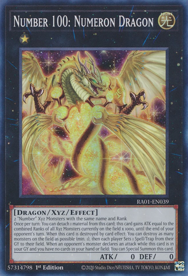 Number 100: Numeron Dragon [RA01-EN039] Super Rare | GnG Games