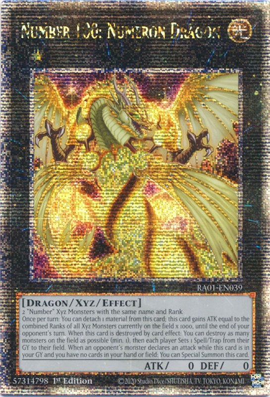 Number 100: Numeron Dragon [RA01-EN039] Quarter Century Secret Rare | GnG Games