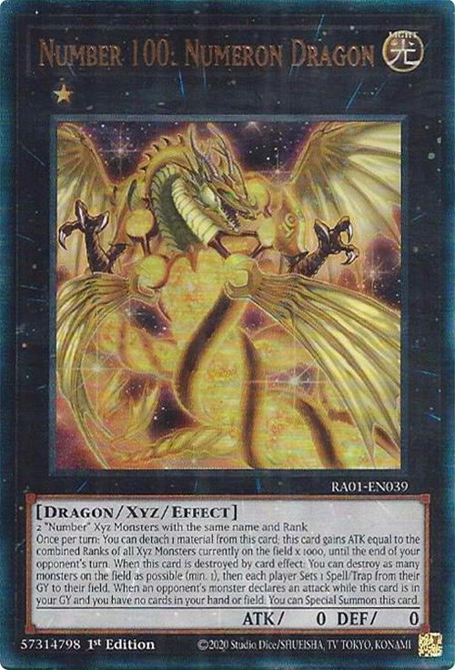 Number 100: Numeron Dragon [RA01-EN039] Prismatic Ultimate Rare | GnG Games