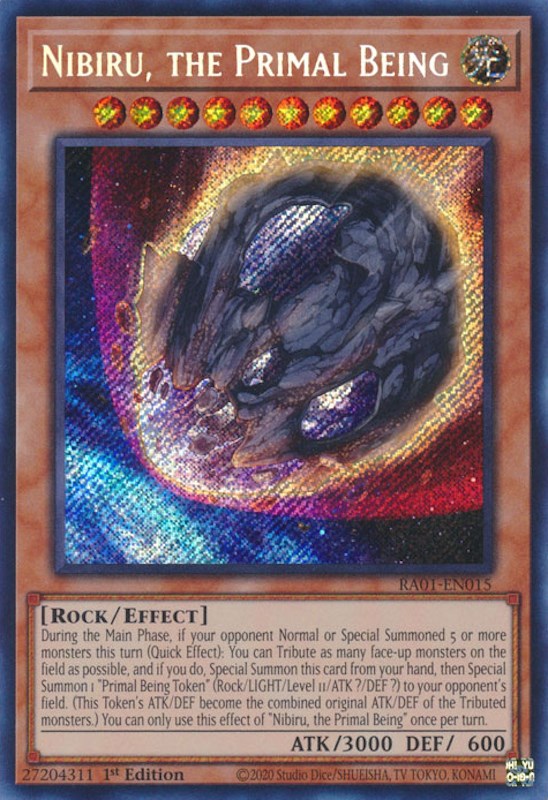 Nibiru, the Primal Being [RA01-EN015] Secret Rare | GnG Games