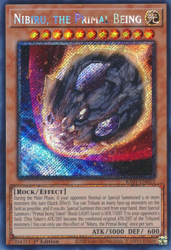 Nibiru, the Primal Being [RA01-EN015] Platinum Secret Rare | GnG Games