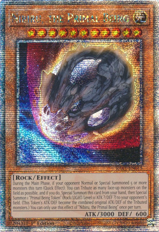 Nibiru, the Primal Being [RA01-EN015] Quarter Century Secret Rare | GnG Games