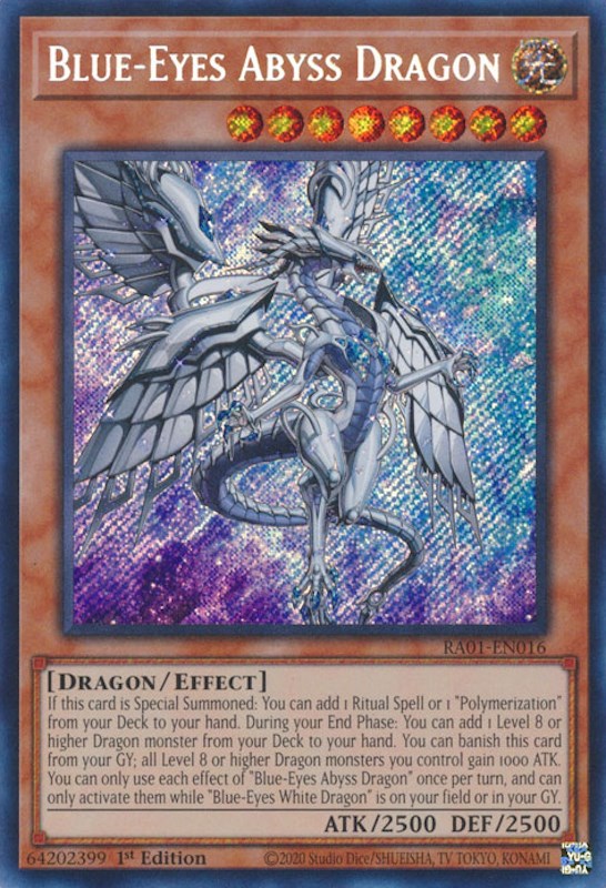 Blue-Eyes Abyss Dragon [RA01-EN016] Secret Rare | GnG Games