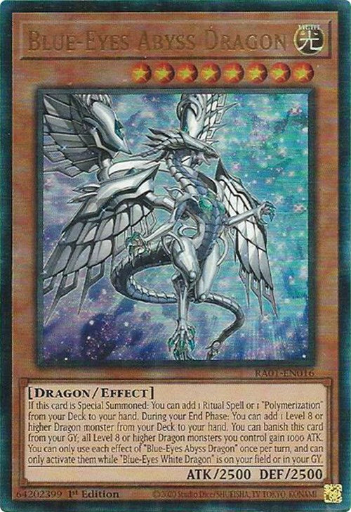 Blue-Eyes Abyss Dragon [RA01-EN016] Prismatic Ultimate Rare | GnG Games