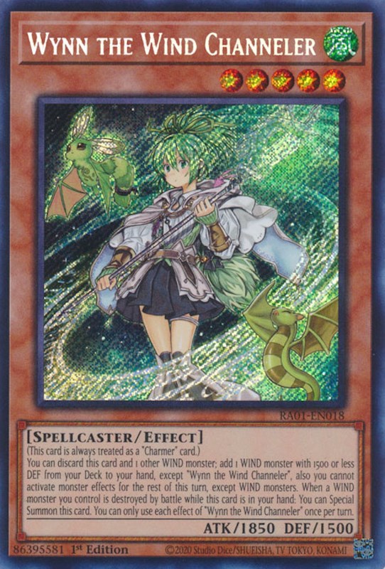 Wynn the Wind Channeler [RA01-EN018] Secret Rare | GnG Games