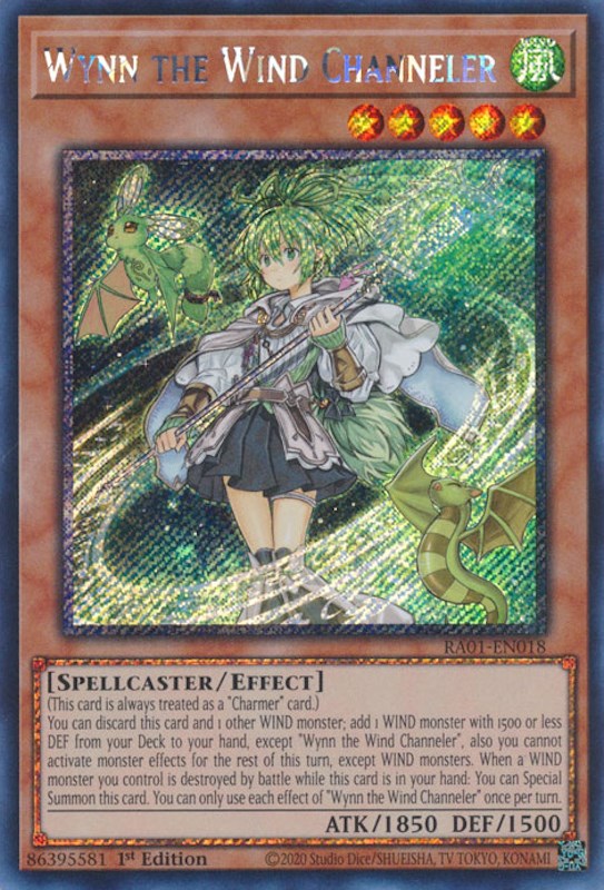 Wynn the Wind Channeler [RA01-EN018] Platinum Secret Rare | GnG Games