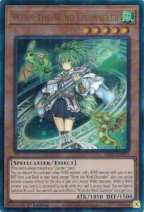 Wynn the Wind Channeler [RA01-EN018] Prismatic Ultimate Rare | GnG Games