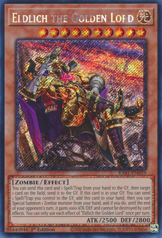 Eldlich the Golden Lord (Alternate Art) [RA01-EN019] Platinum Secret Rare | GnG Games