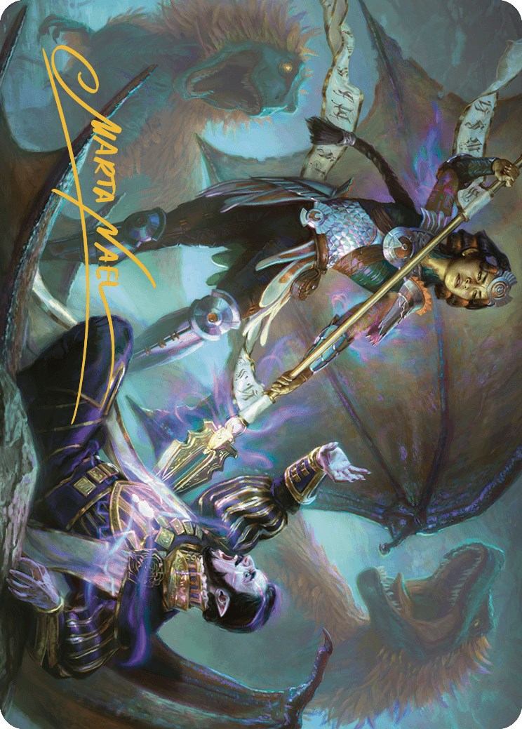 Huatli's Final Strike Art Card (Gold-Stamped Signature) [The Lost Caverns of Ixalan Art Series] | GnG Games