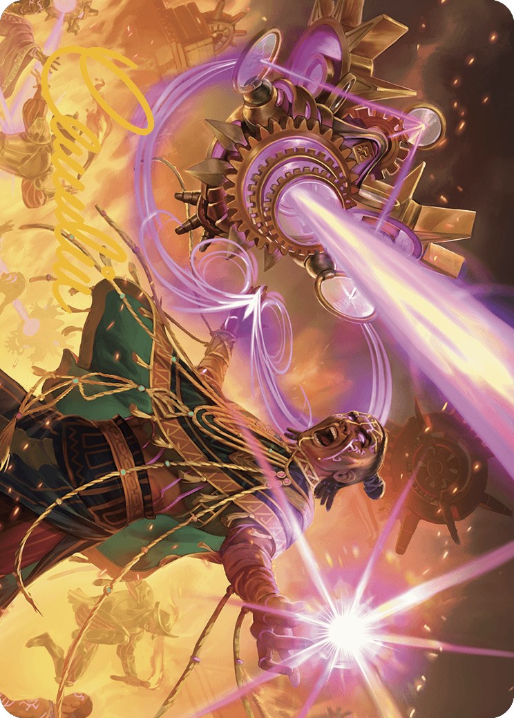 Cosmium Blast Art Card (Gold-Stamped Signature) [The Lost Caverns of Ixalan Art Series] | GnG Games