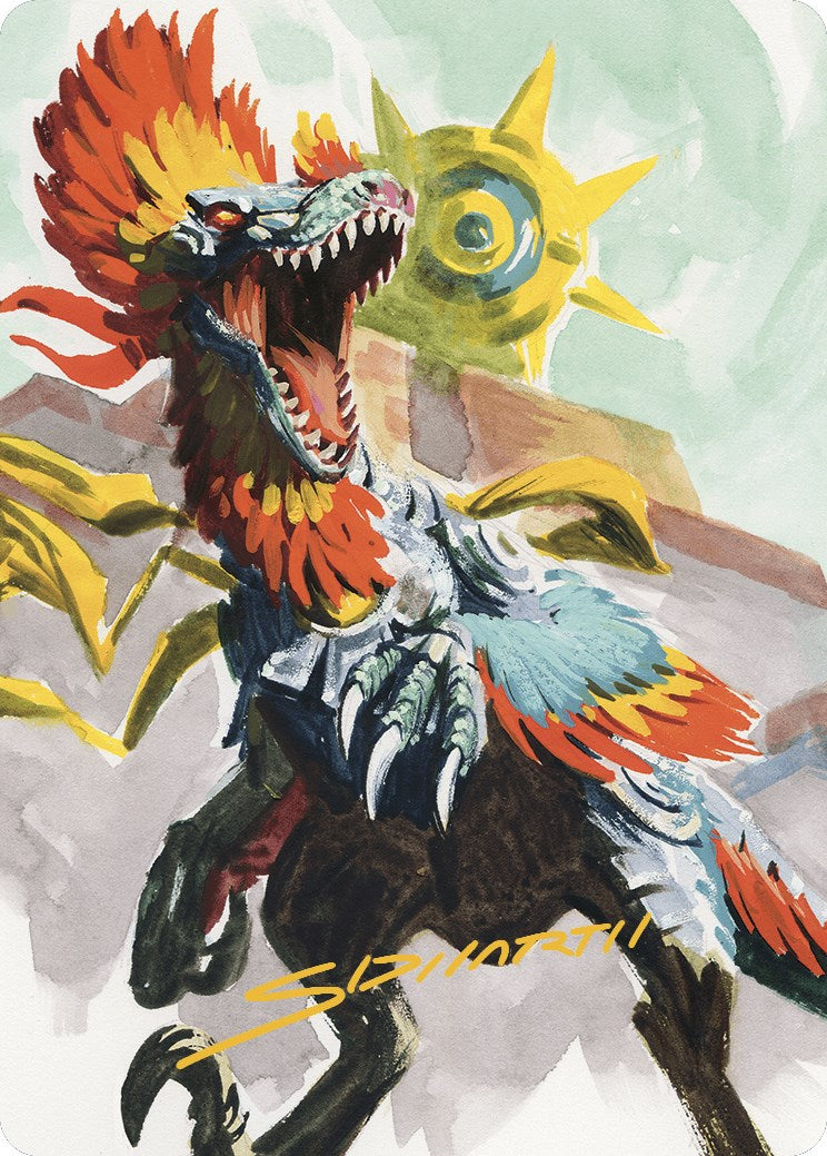 Pantlaza, Sun-Favored Art Card (Gold-Stamped Signature) [The Lost Caverns of Ixalan Art Series] | GnG Games