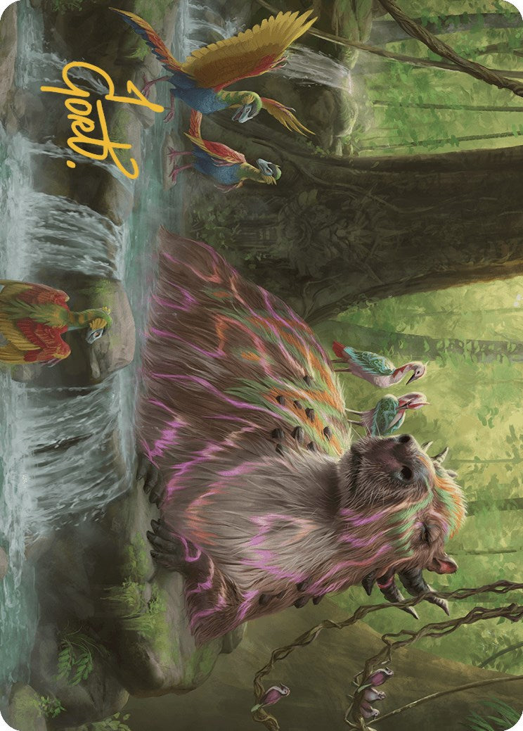 Basking Capybara Art Card (Gold-Stamped Signature) [The Lost Caverns of Ixalan Art Series] | GnG Games