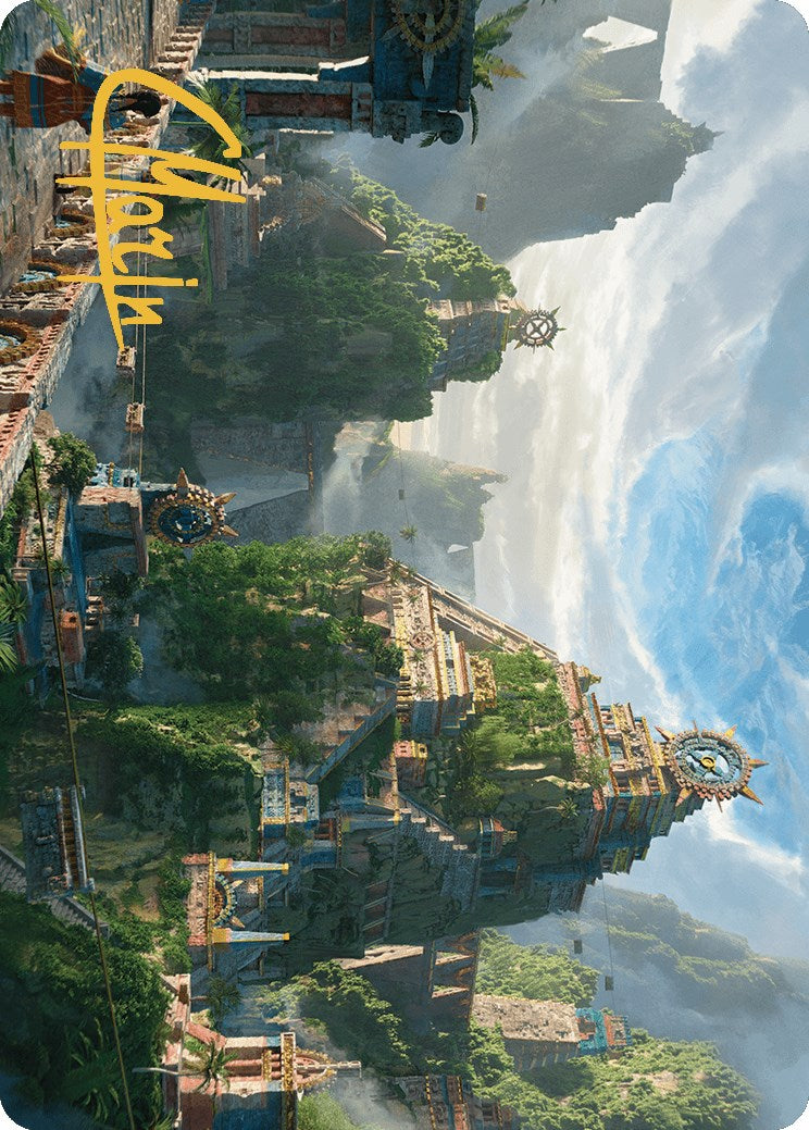 Clifftop Retreat Art Card (Gold-Stamped Signature) [The Lost Caverns of Ixalan Art Series] | GnG Games