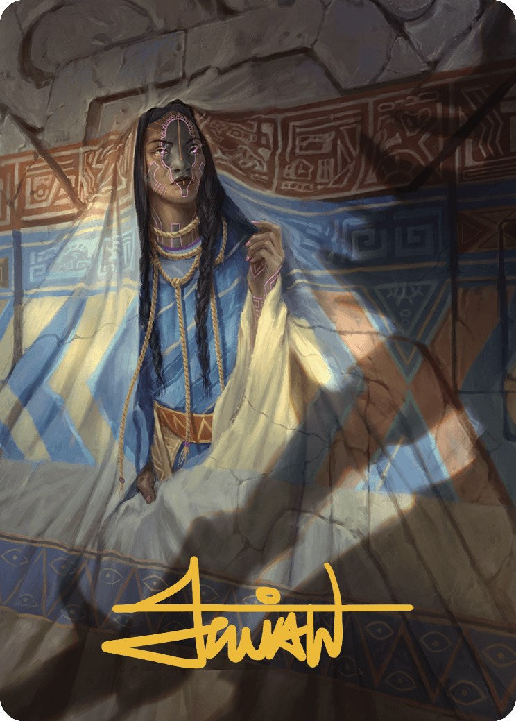 Whispersilk Cloak Art Card (Gold-Stamped Signature) [The Lost Caverns of Ixalan Art Series] | GnG Games