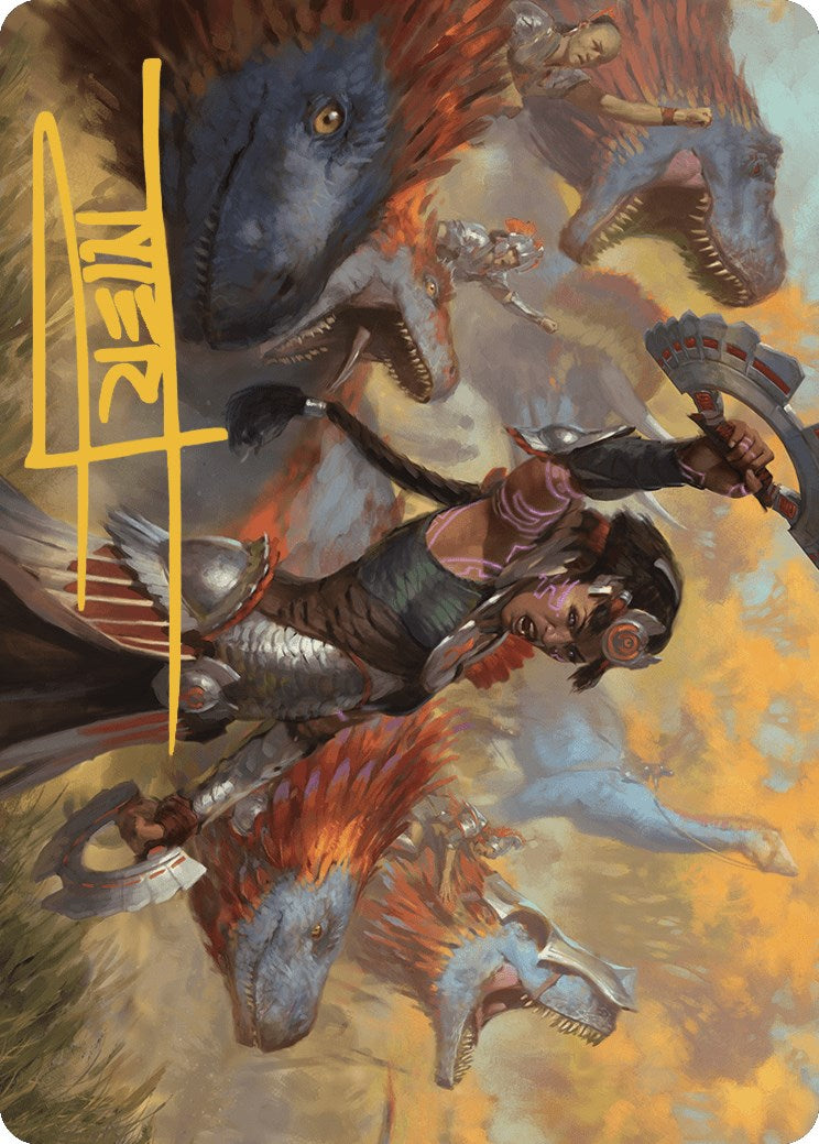 Huatli, Poet of Unity Art Card (Gold-Stamped Signature) [The Lost Caverns of Ixalan Art Series] | GnG Games